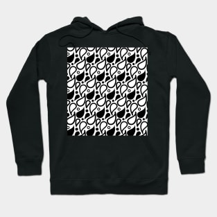 Paisley seamless black and white pattern Hoodie